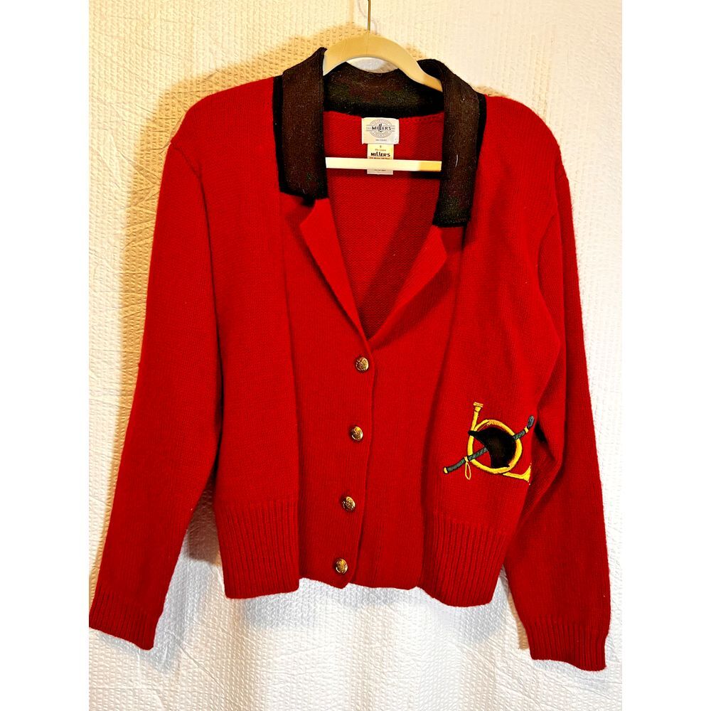 Vintage Millers‎ Sportific Collection Sweater Small Equestrian Horse Knit Wool
